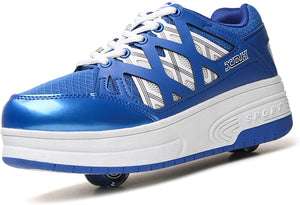 Funky Double-Wheeled Roller Heelys Sneaker Shoes/Blue