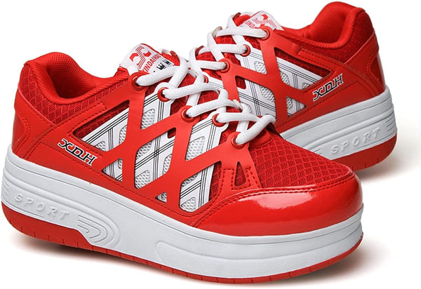 Funky Double-Wheeled Roller Heelys Sneaker Shoes/Red