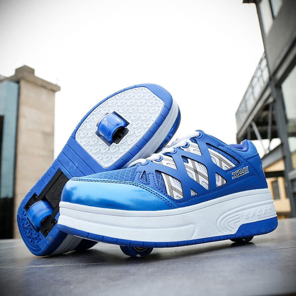 Funky Double-Wheeled Roller Heelys Sneaker Shoes/Blue