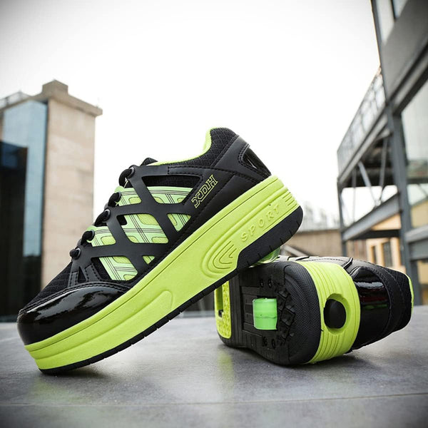 Funky Double-Wheeled Roller Heelys Sneaker Shoes/Green