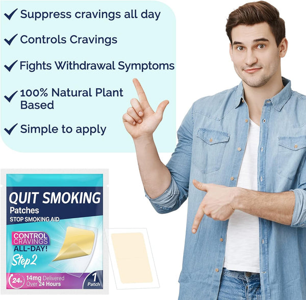 Sefudun Quit Smoking Patches, Nicotine Quit Smoking Plant Extract Patch - Step 2 -14mg