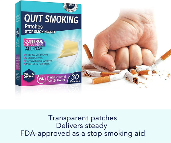 Sefudun Quit Smoking Patches, Nicotine Quit Smoking Plant Extract Patch - Step 2 -14mg