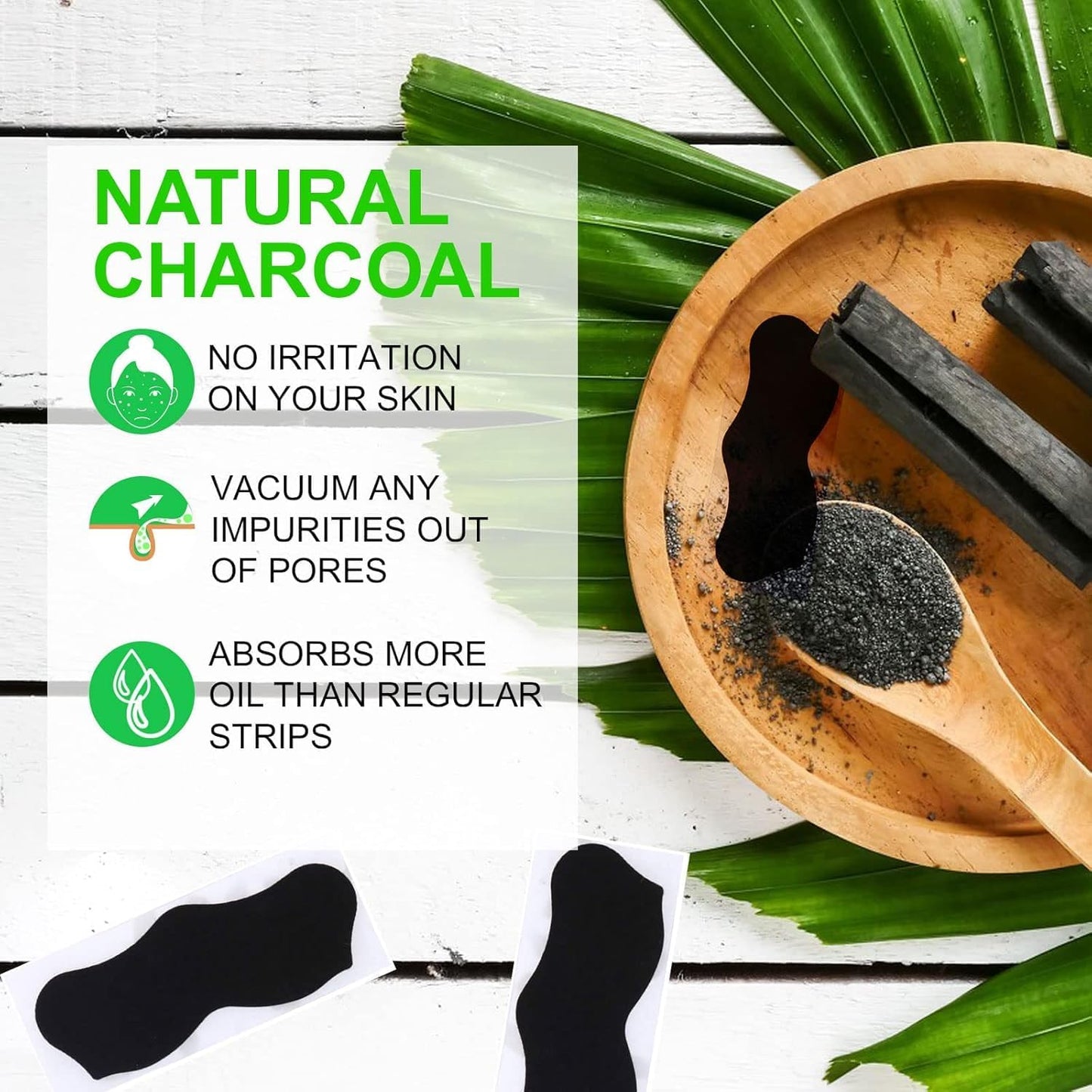 ELAIMEI - Deep Cleansing Nose Strips - Natural Charcoal - 80 Nose Strips