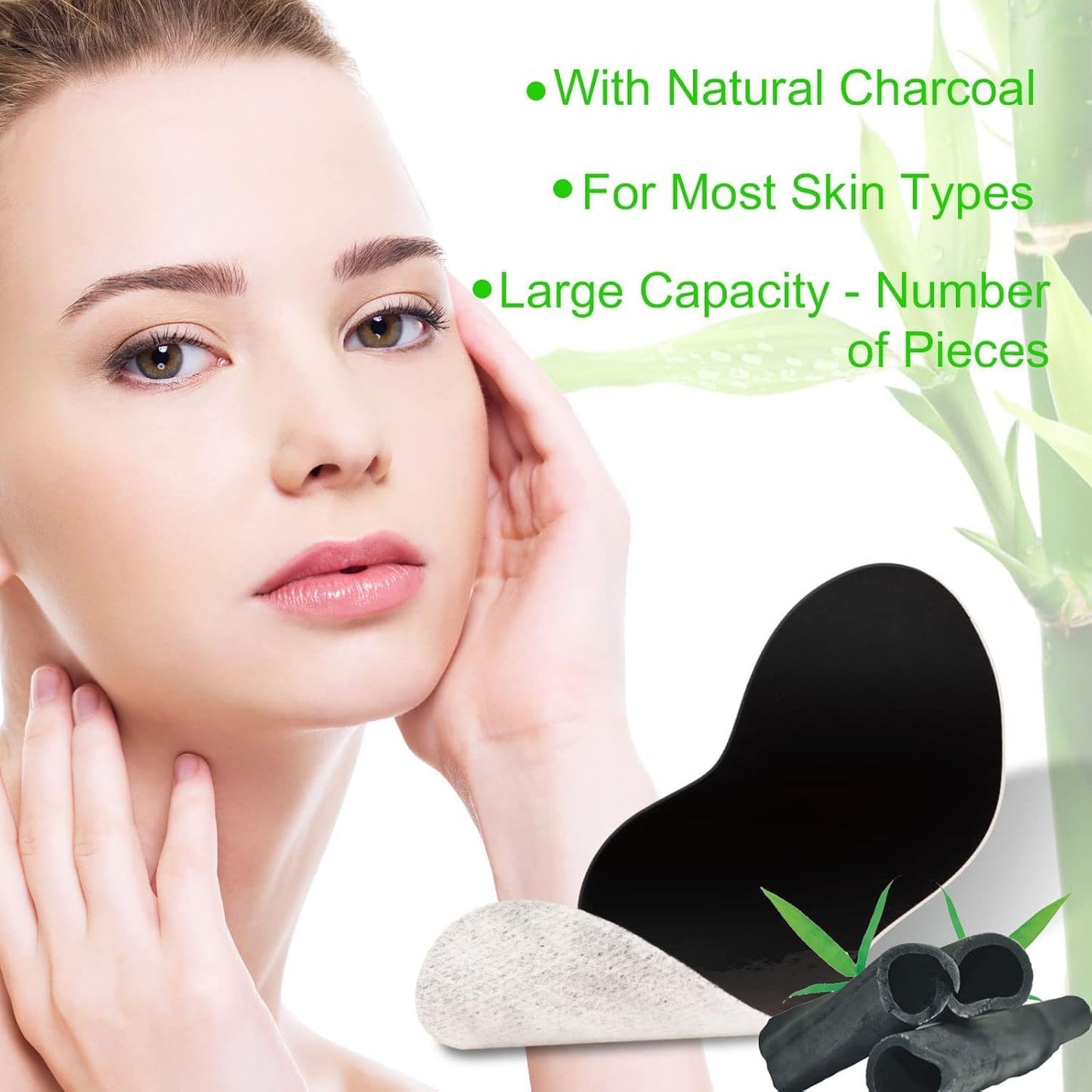 ELAIMEI - Deep Cleansing Nose Strips - Natural Charcoal - 80 Nose Strips