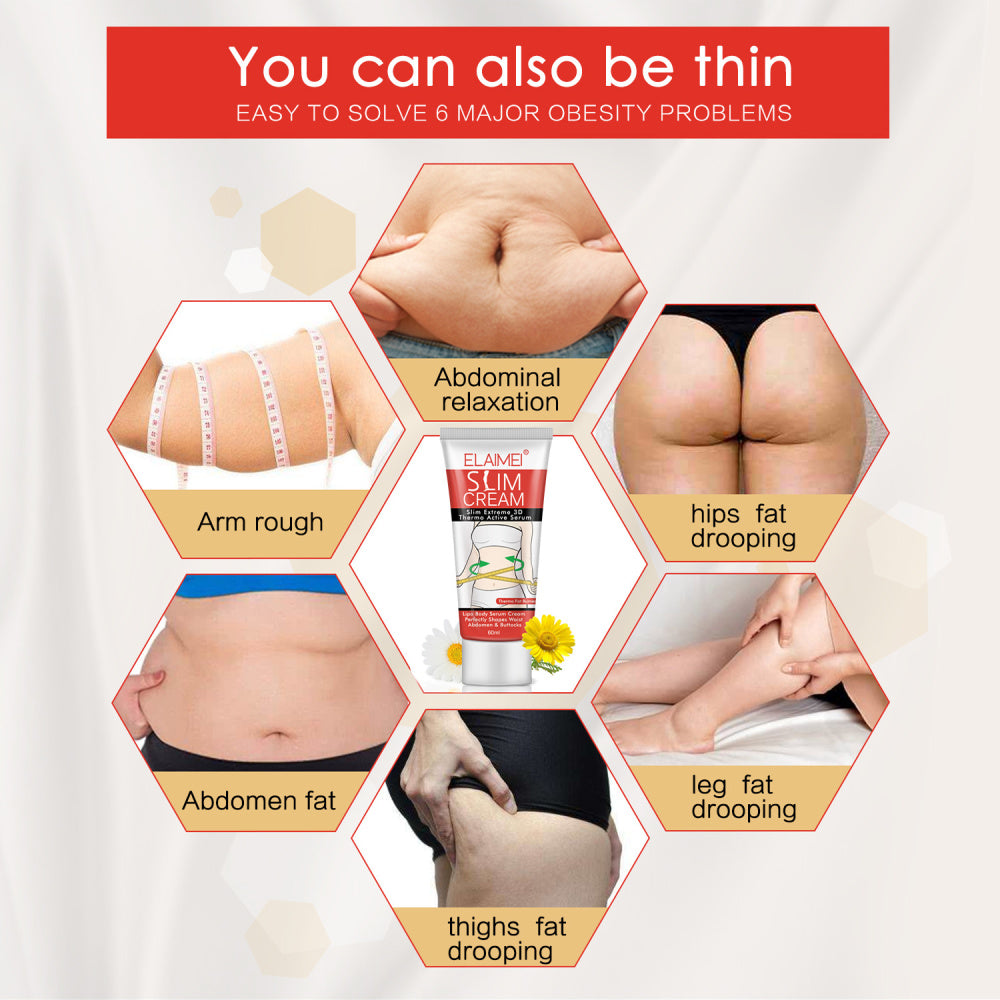 ELAIMEI Slimming Nourishing Cream for Belly Waist Thighs Buttocks Arms