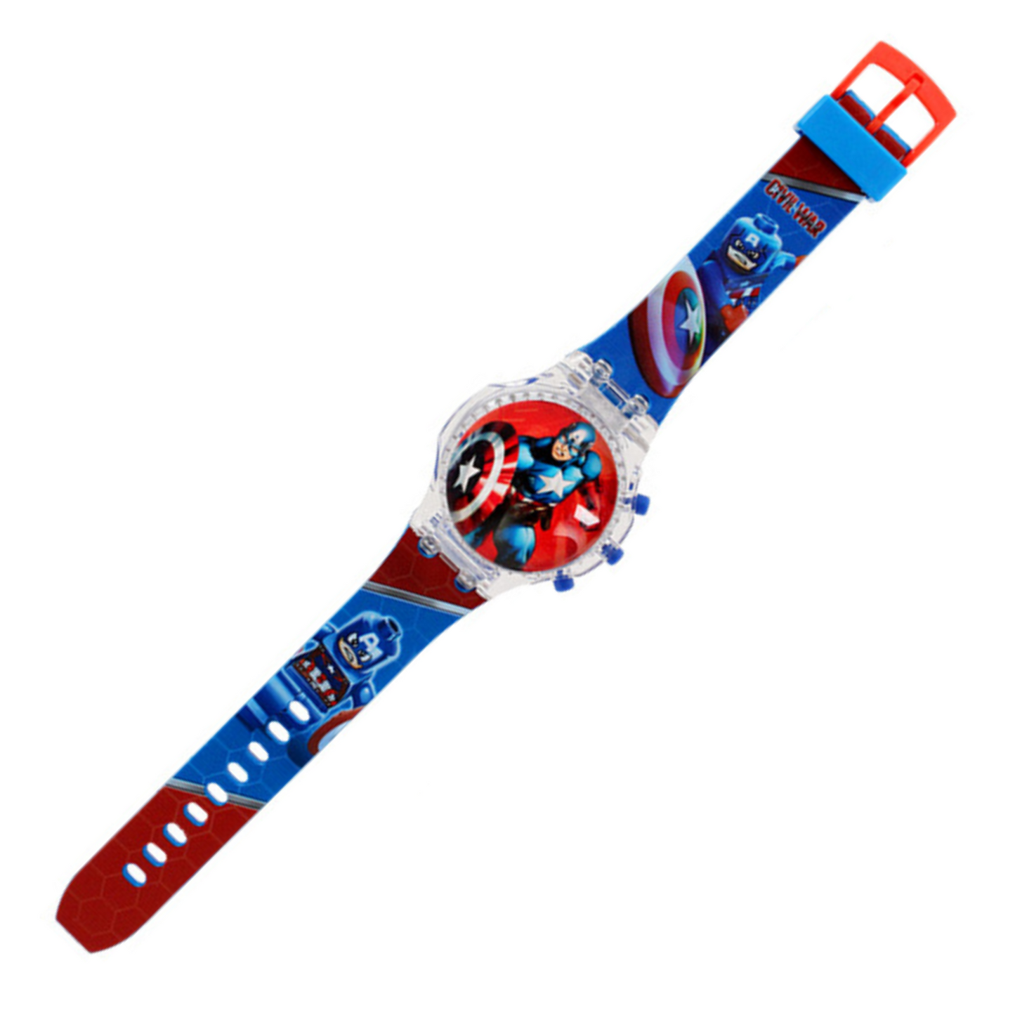 Kids Digital Watch - Spinning Music and Lights - Captain America