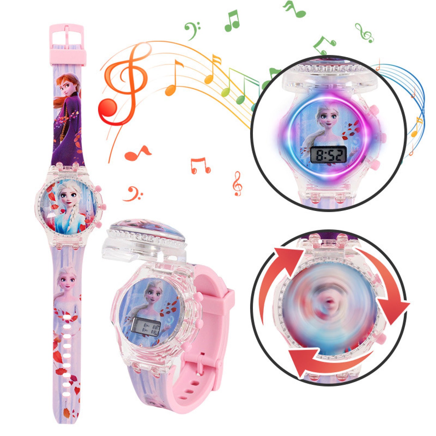 Kids Digital Watch - Spinning Music and Lights - Frozen