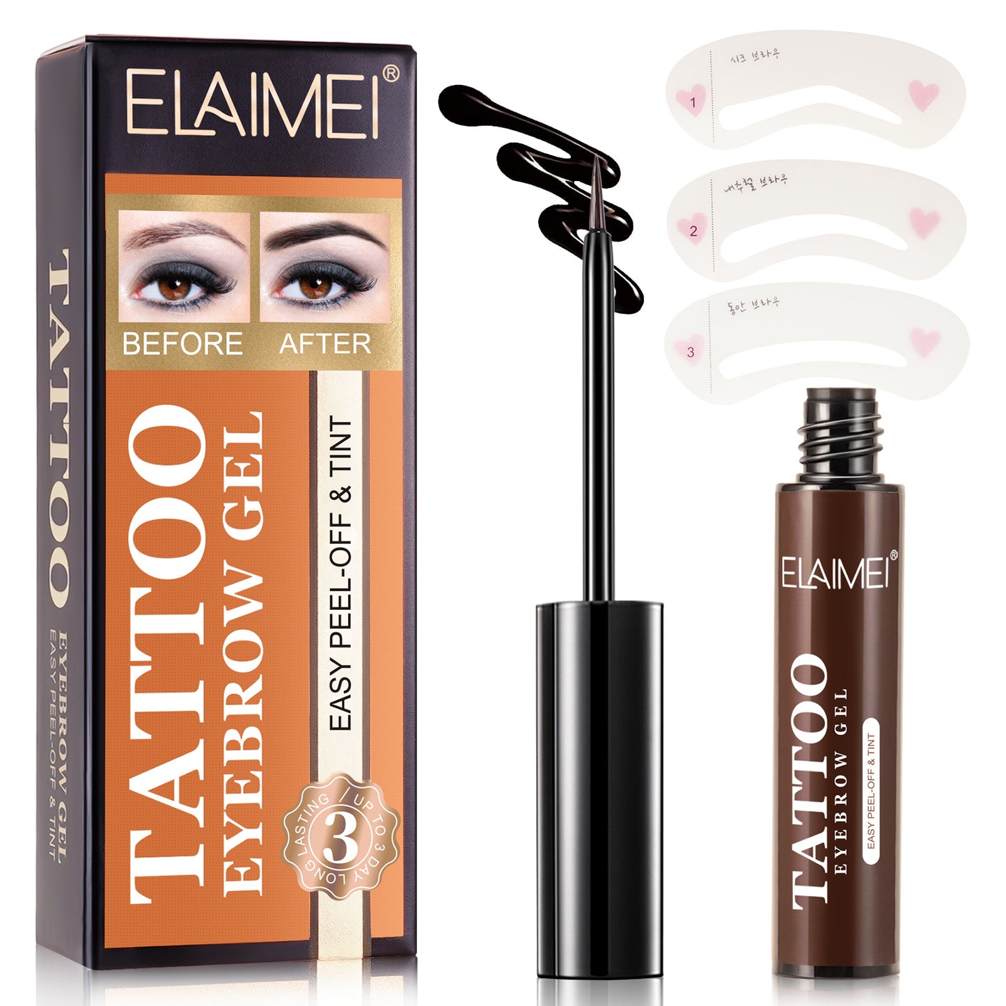 ELAIMEI - Tattoo Eyebrow Gel Easy Peel-Off and Tint