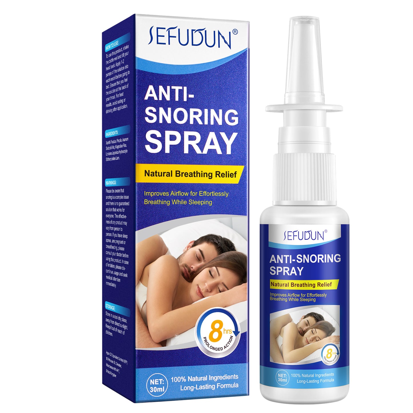 SEFUDUN - Anti Snoring Spray - Natural Breathing Relief-Improves Airflow