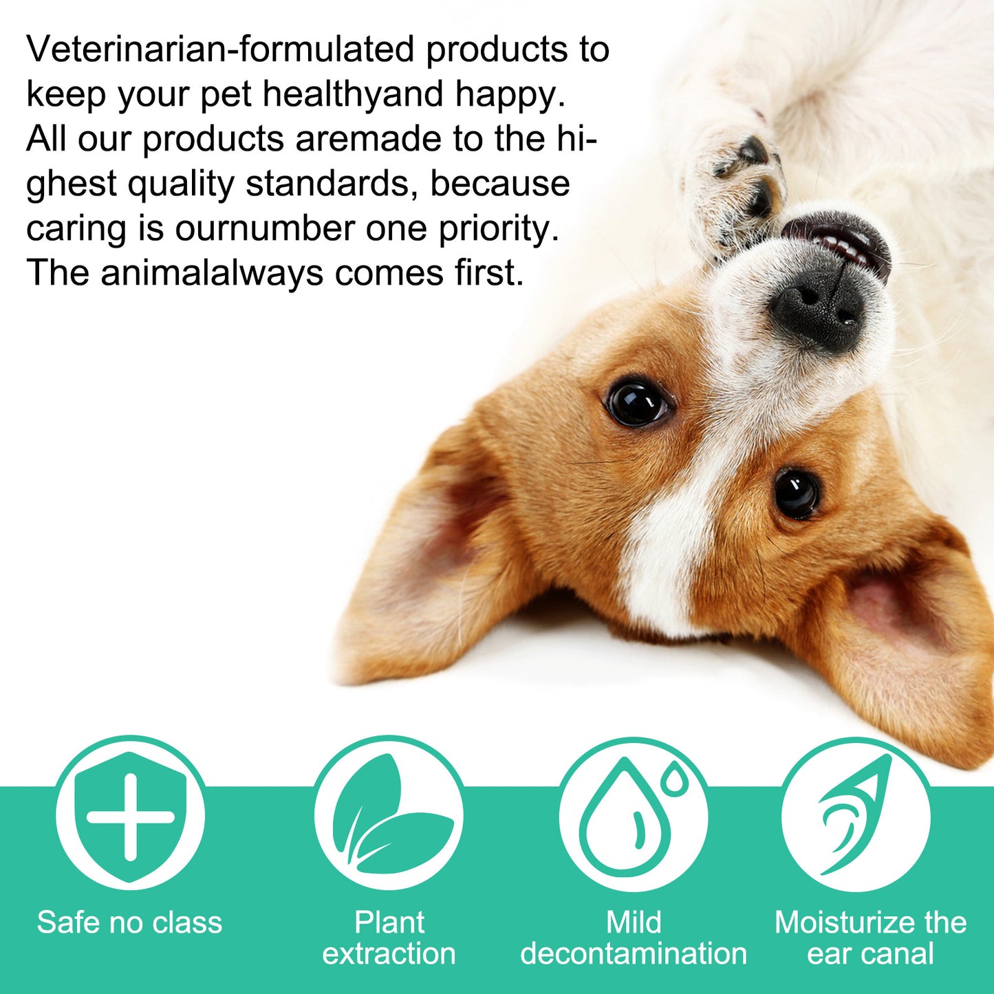 ELAIMEI - Pet Ear Cleaner- Ultra-Otic Alcohol Free -Eliminates odour