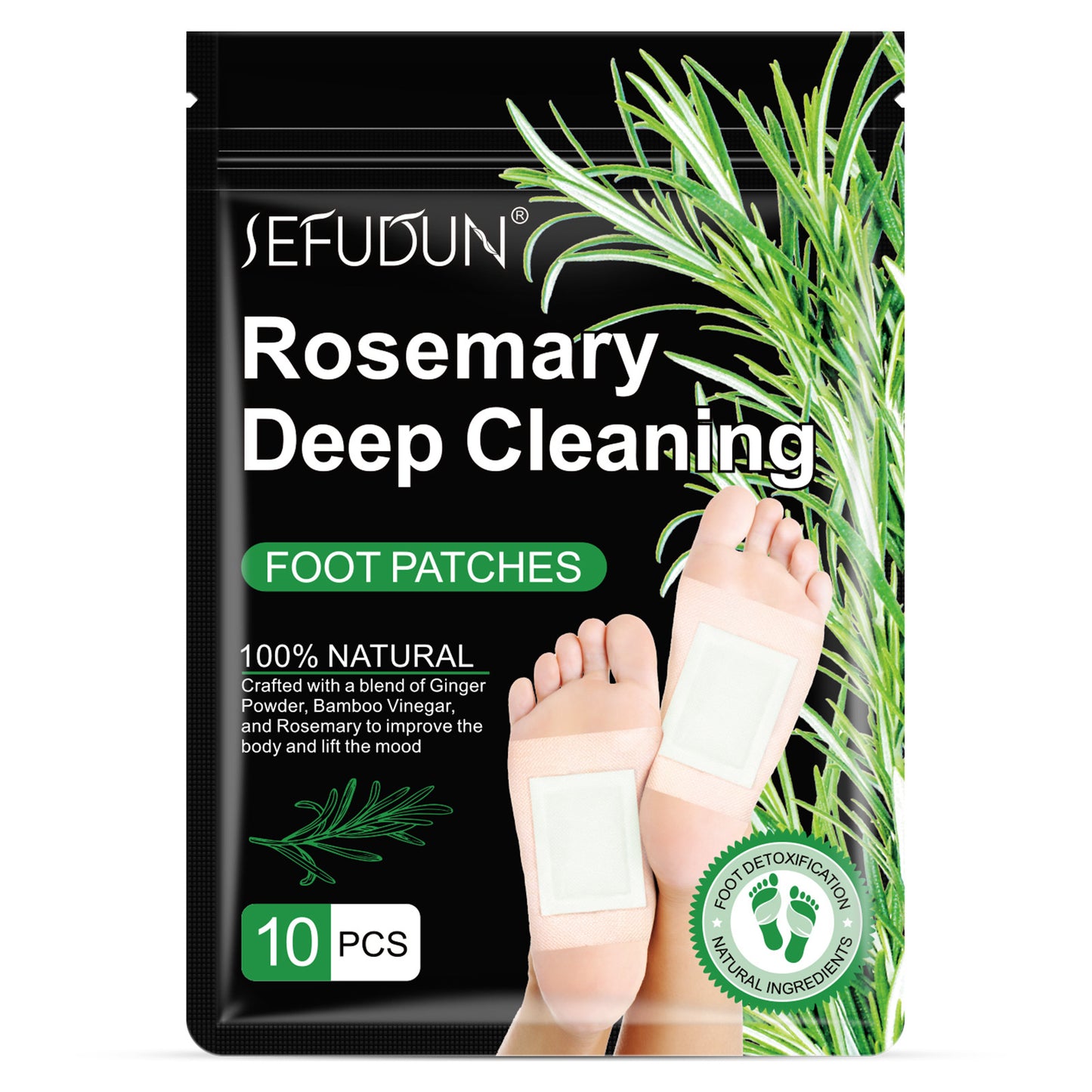 SEFUDUN - Rosemary Deep Cleaning Foot Patch Relaxation Relieves Pain & Stress