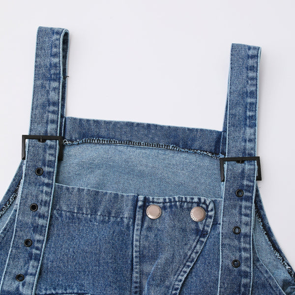 Trendy Oversized Three-Dimensional Pocket Overalls Baggy Loose Fit Large-Blue