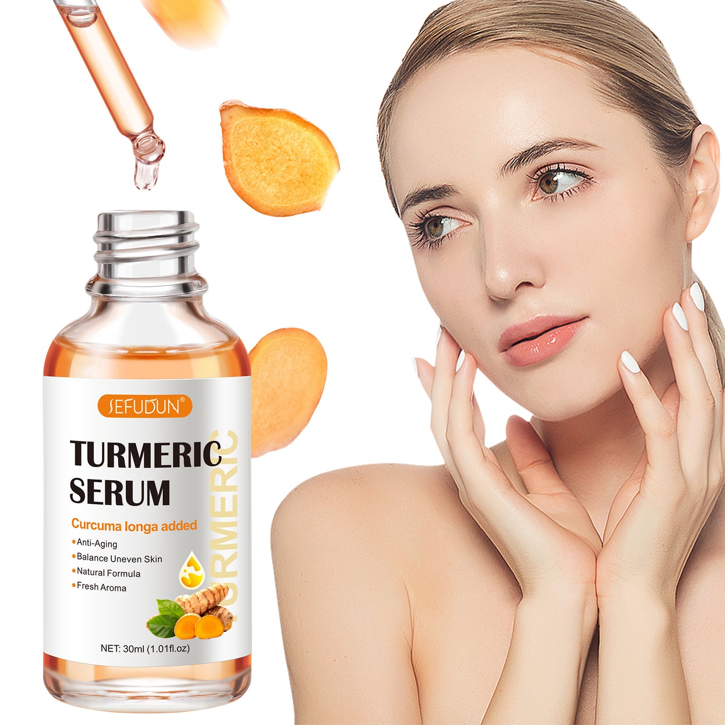 SEFUDUN - Turmeric Serum-Anti Aging-Balance uneven skin-Dark Spot Corrector-30ml