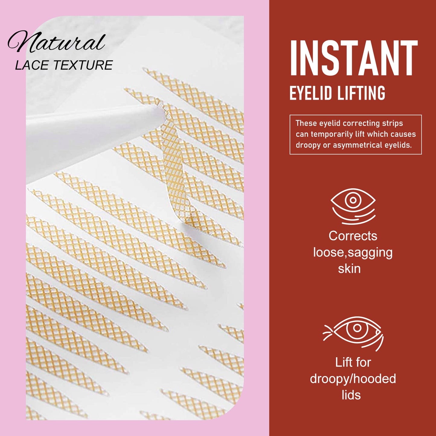 ELAIMEI - Invisible Double Eyelid Lifter Strips Tape Sticker-Waterproof 480-Piece