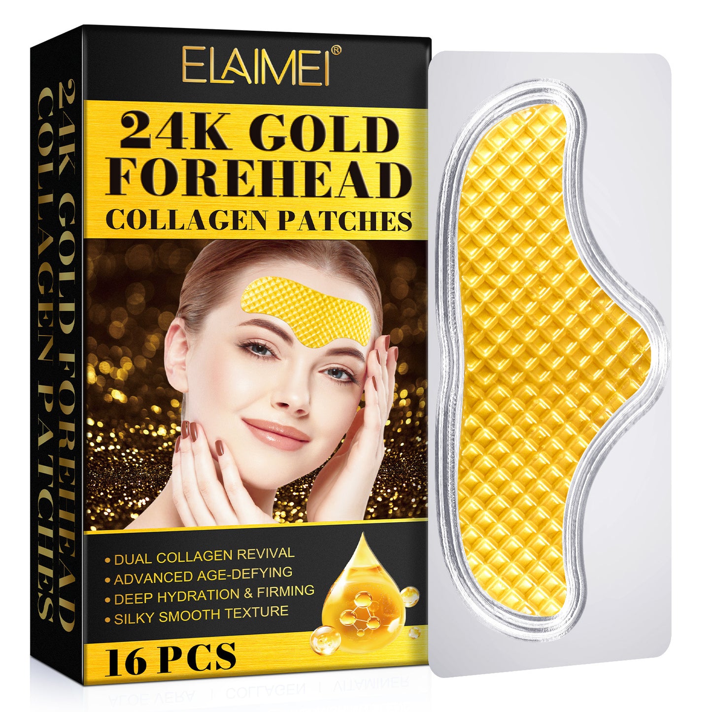 ELAIMEI - Gold Collagen Forehead Wrinkle Patch Reduces Fine Lines