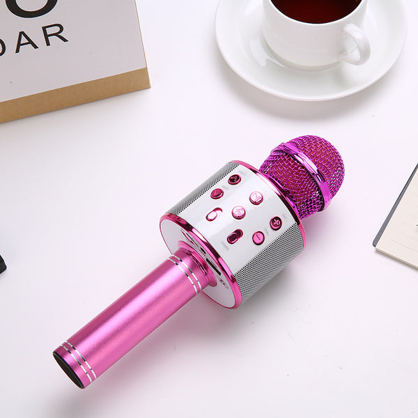 Karaoke Microphone, 5-in-1 Wireless Bluetooth Karaoke Mic for Adults Kids, Handheld Mics Speaker with LED Lights,Christmas Birthday Gifts for All Ages