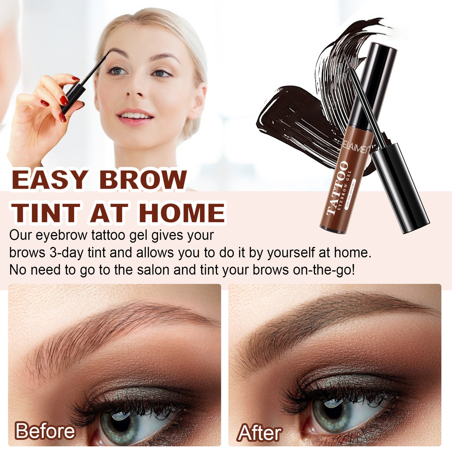 ELAIMEI - Elaimei Tattoo Eyebrow Gel Easy Peel-Off and Tint