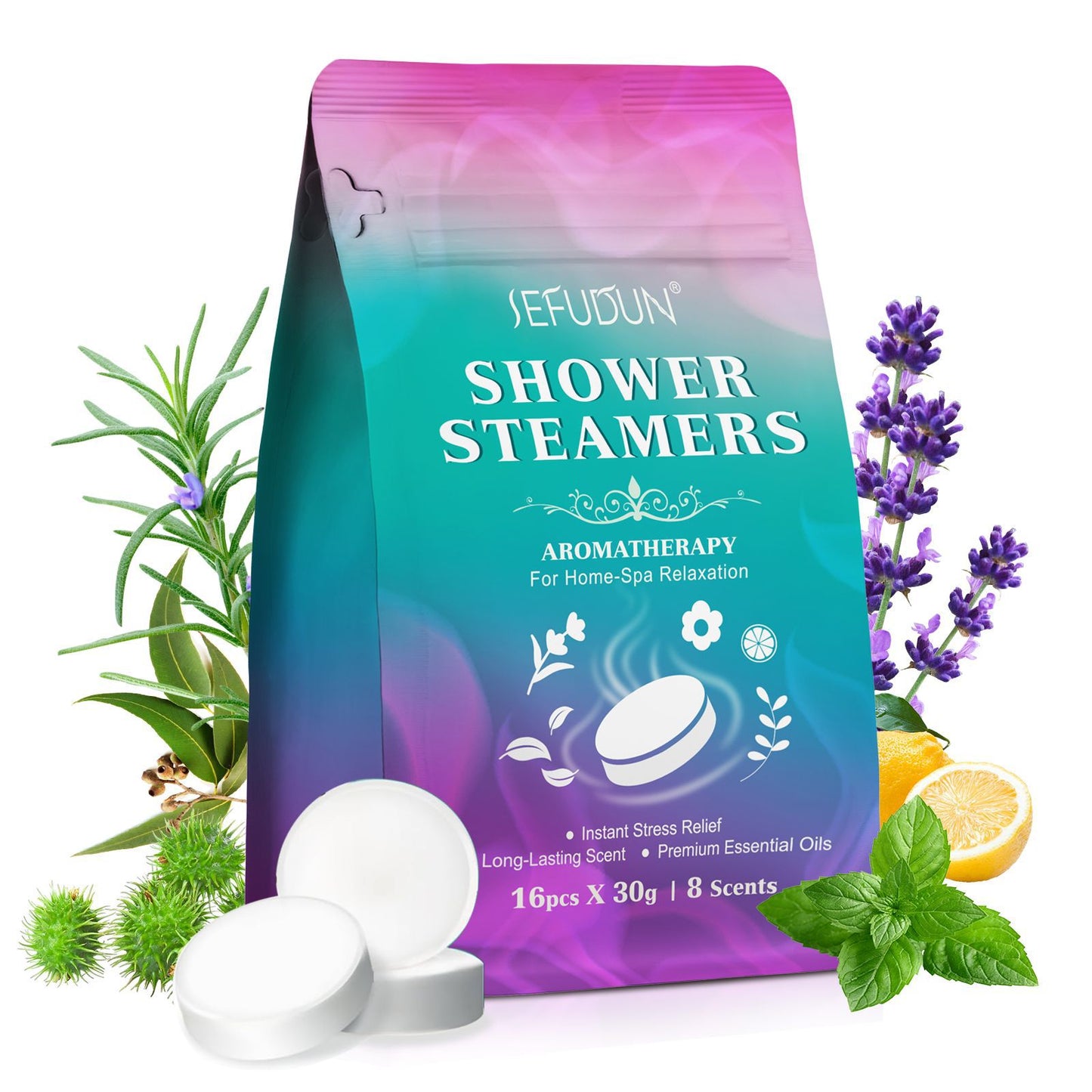 SEFUDUN - Aromatherapy Shower Steamers Home Spar Therapy Long Lasting Scent