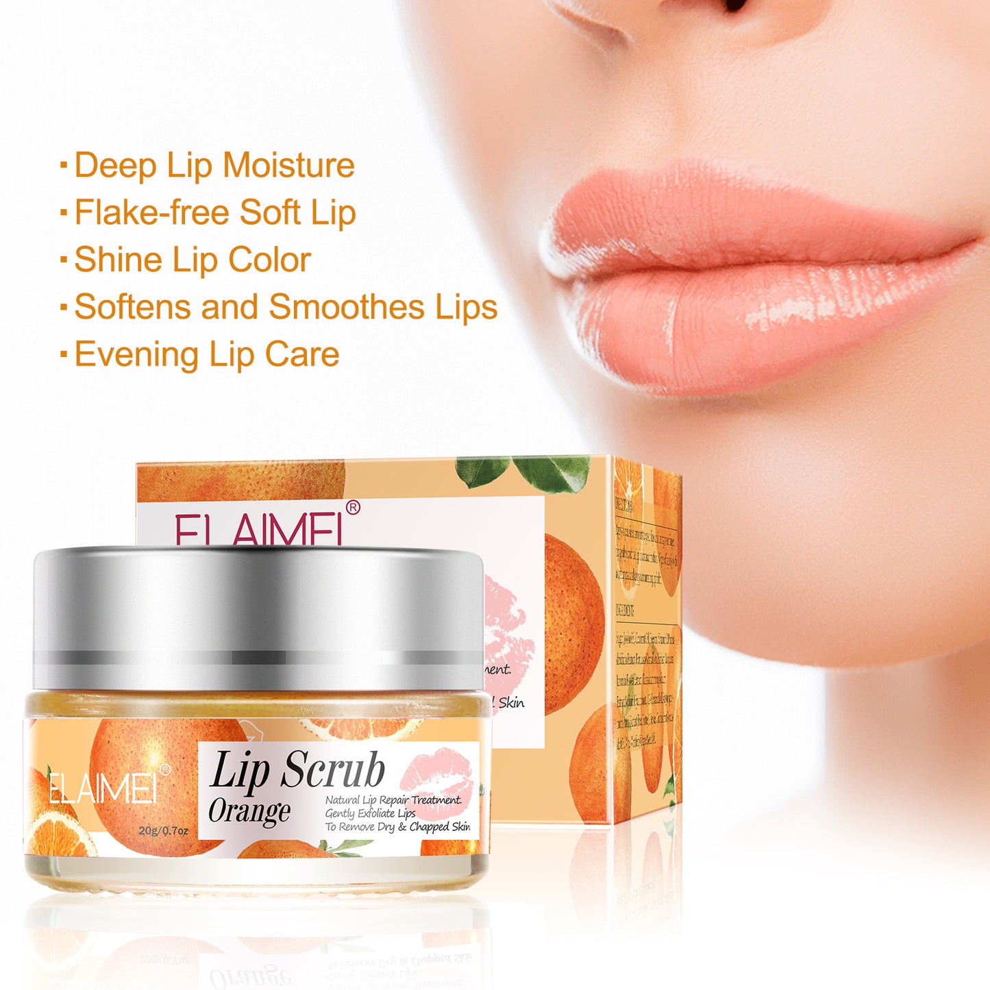 ELAIMEI - Lip Scrub Exfoliator and Moisturizer-Lip Repair for Chapped Dry Lips