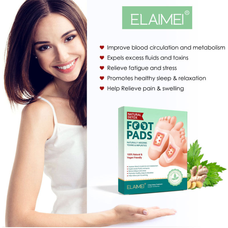 ELAIMEI - Natural Detox Foot Pads -10 patches