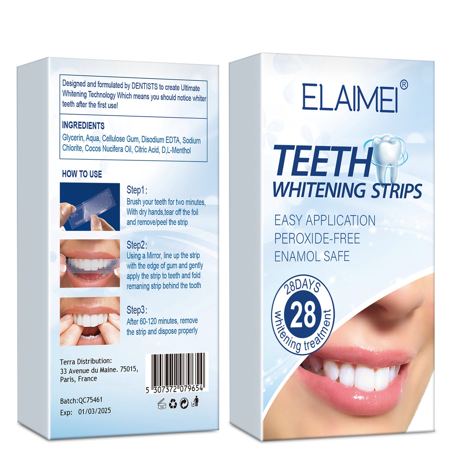 ELAIMEI - ELAIMEI Teeth Whitening Patch Tartar Cleaning Smoke Stain Removal