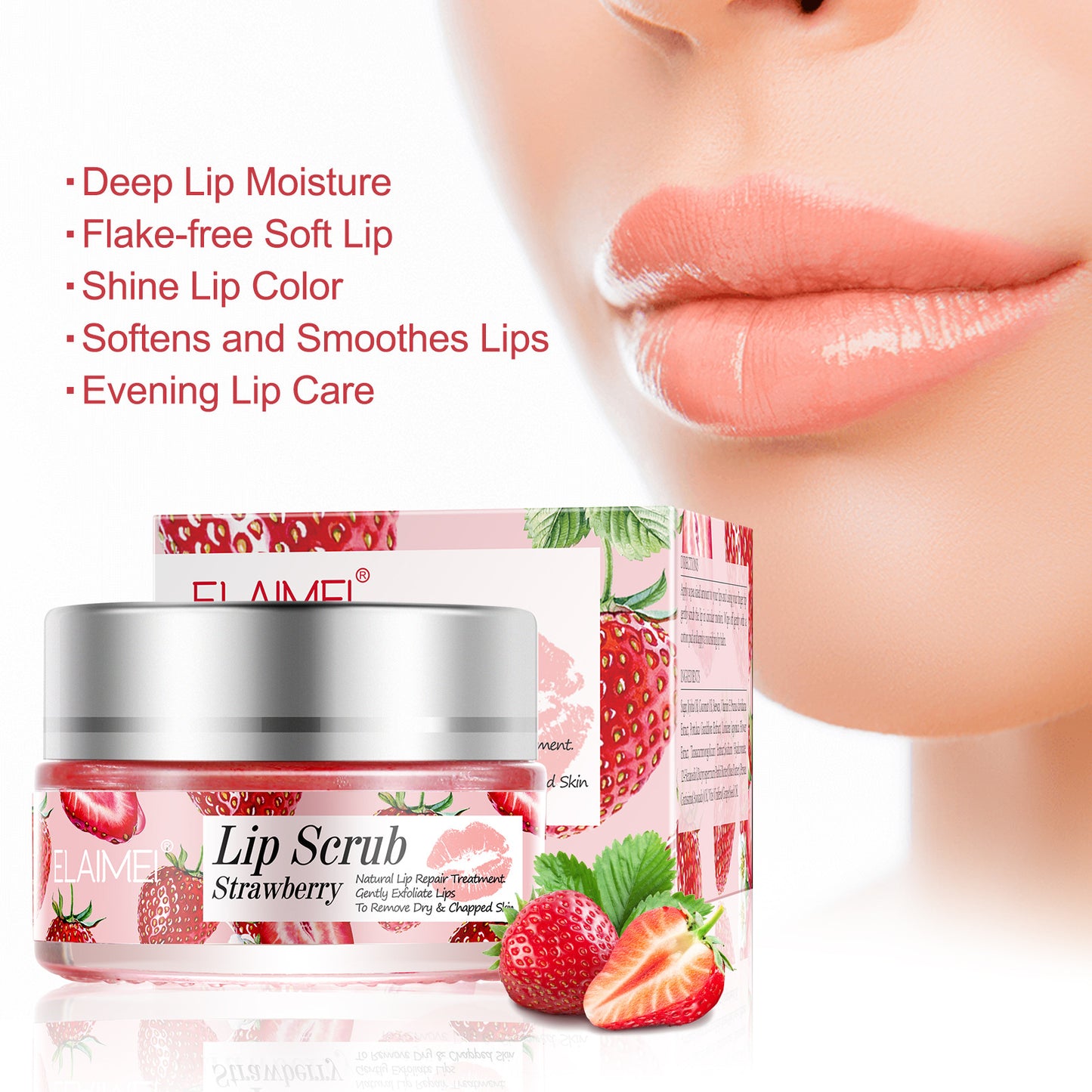 ELAIMEI - Lip Scrub Exfoliator and Moisturizer-Lip Repair for Chapped Dry Lips