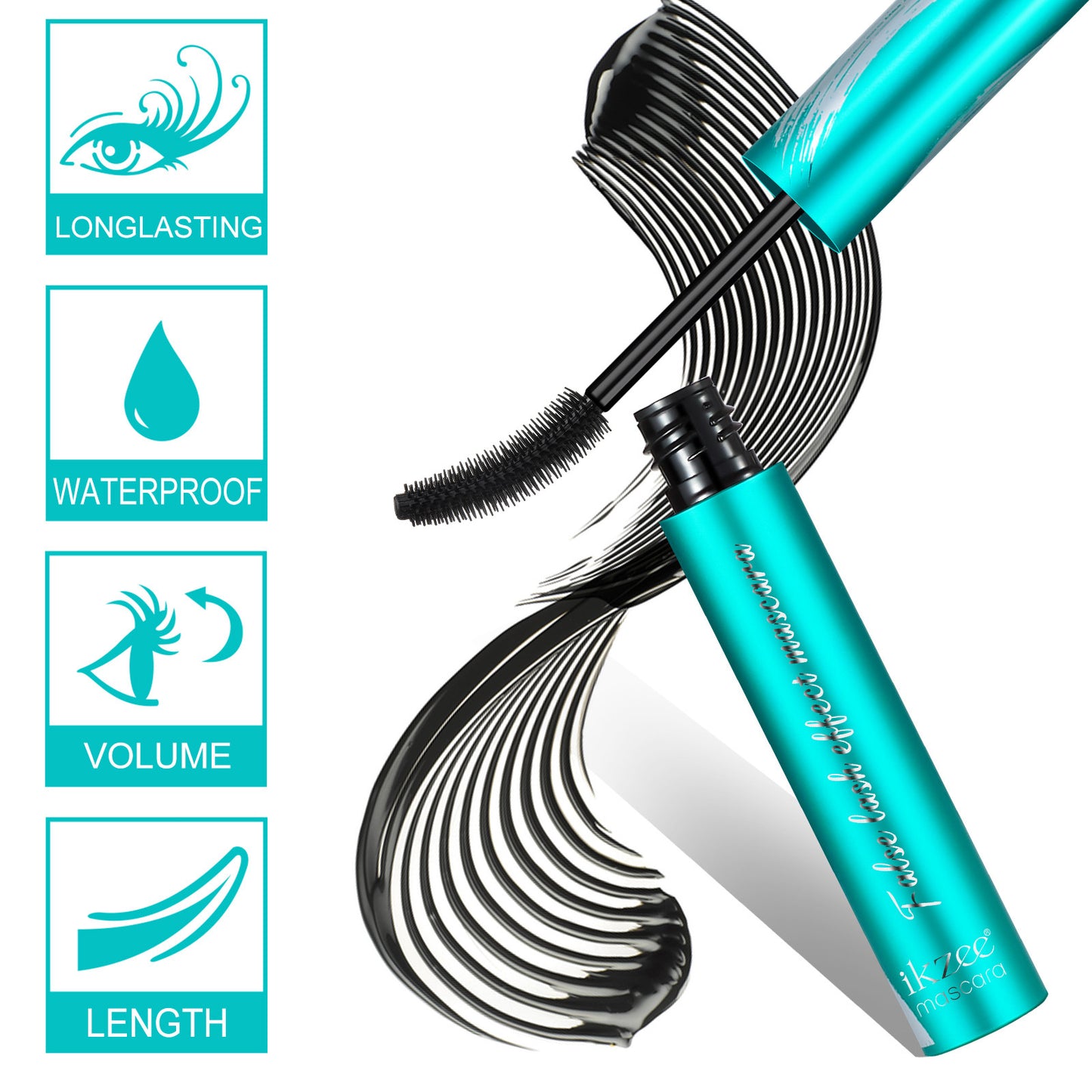 IKZEE - Waterproof False Lash Effect Curling and Long Lasting Volumizing Mascara