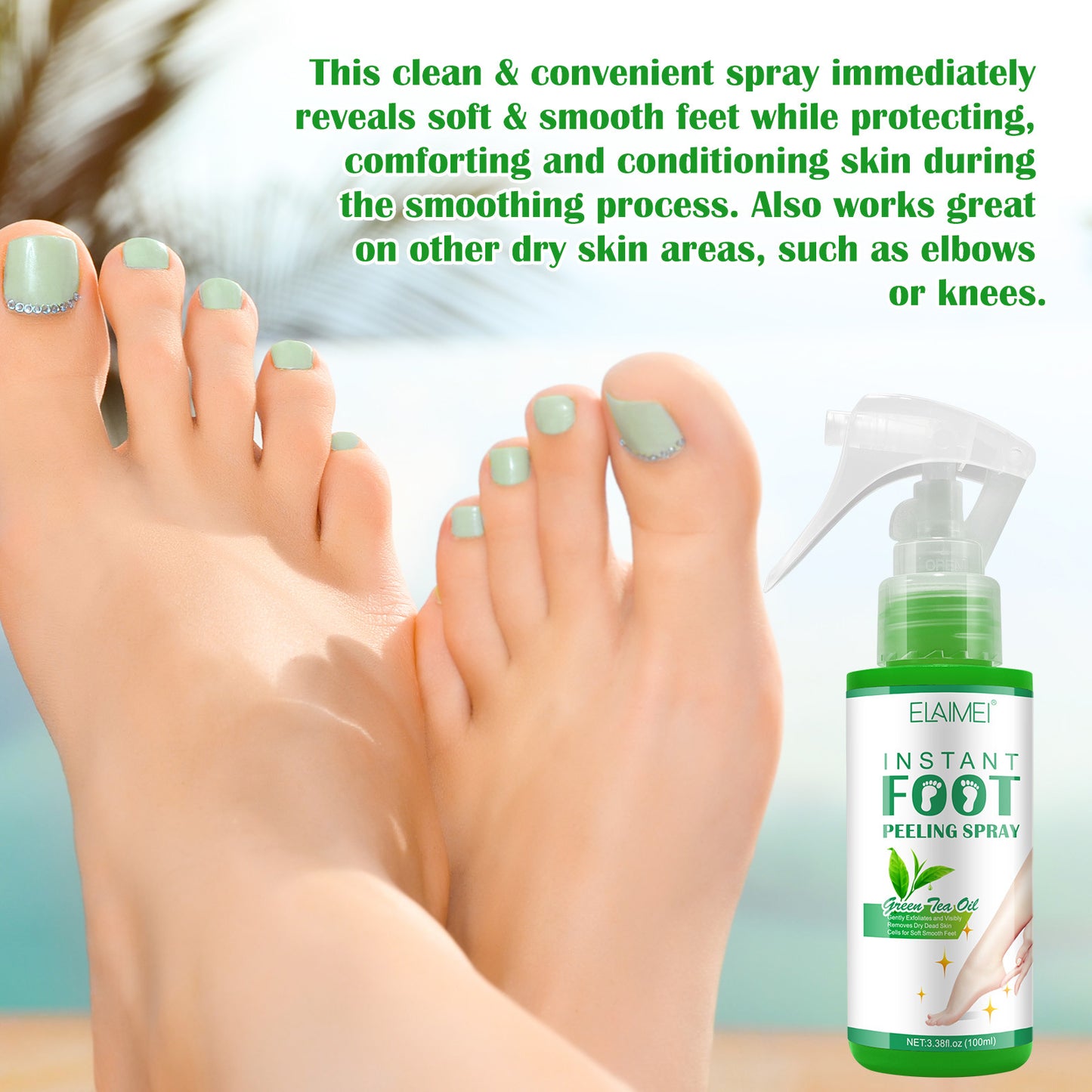 ELAIMEI - Instant Foot Peeling Spray-Exfoliates and Removes Dry Dead Skin Cells-100ml