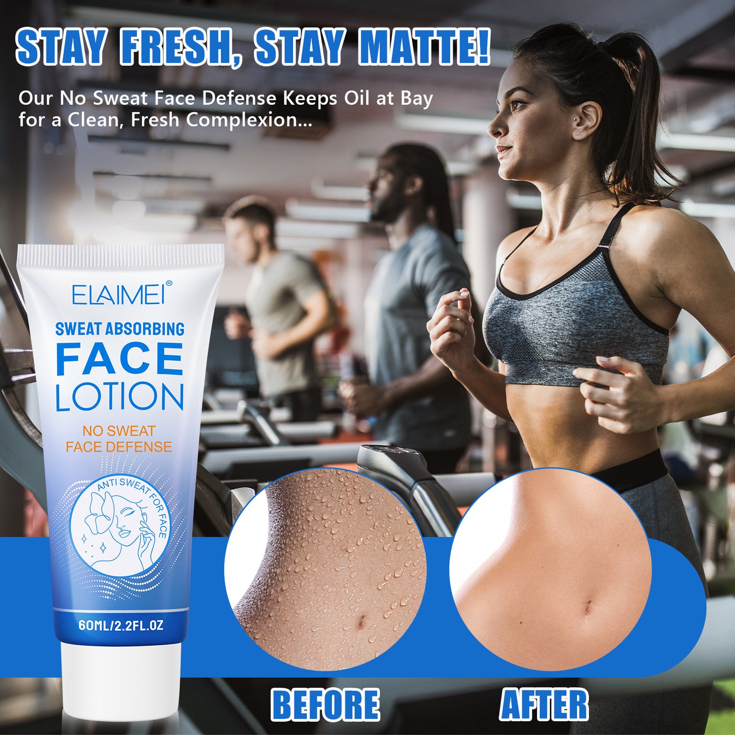 ELAIMEI - Sweat Absorbing Face Lotion-Antiperspirant Cream -Reduce Sweat-60ml