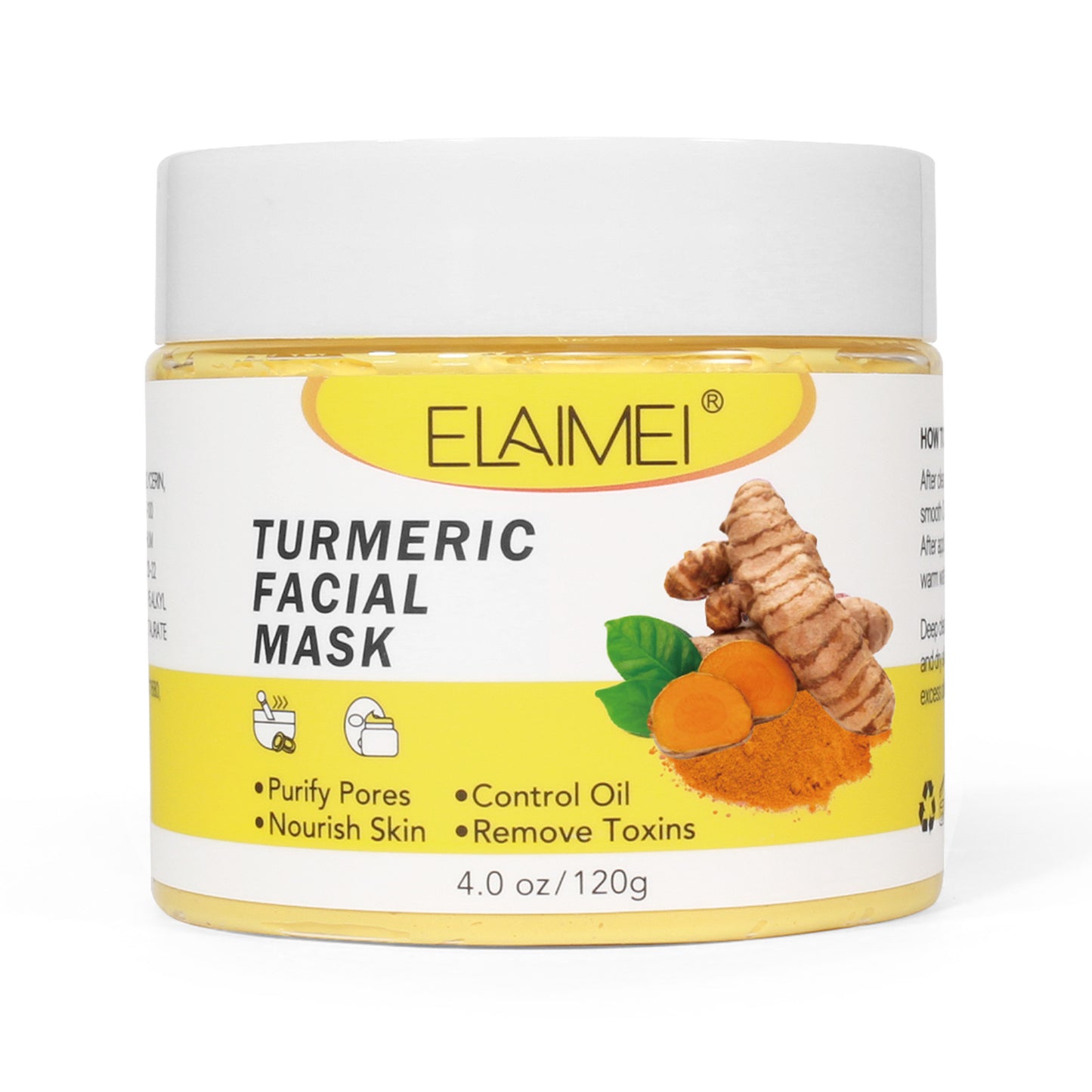 ELAIMEI - Clay Mask-Detoxifying Cleansing and Softening -Purify Pores-Control Oil