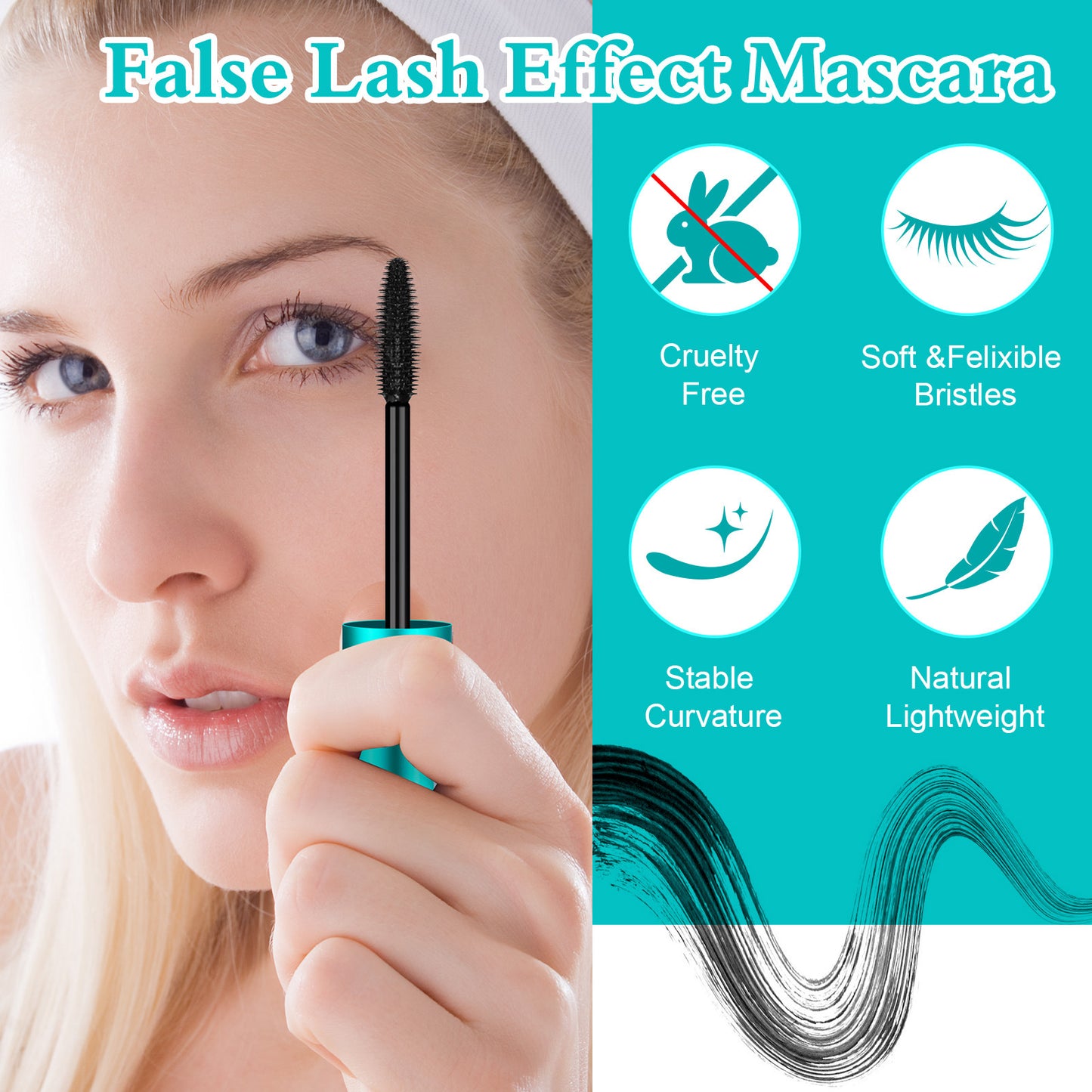 IKZEE - Waterproof False Lash Effect Curling and Long Lasting Volumizing Mascara