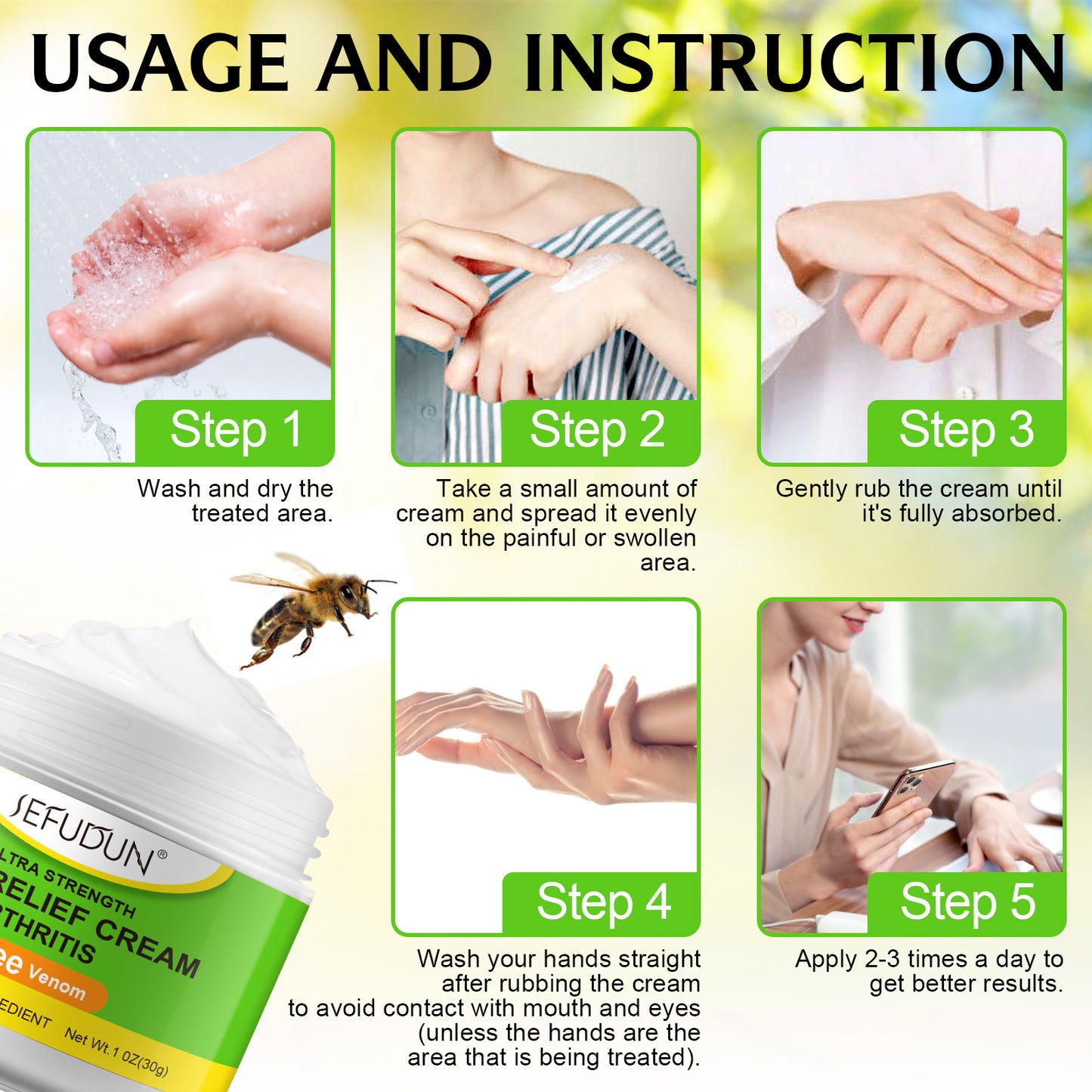 SEFUDUN - Joint Relief Cream -Arthritis - Quick Effect