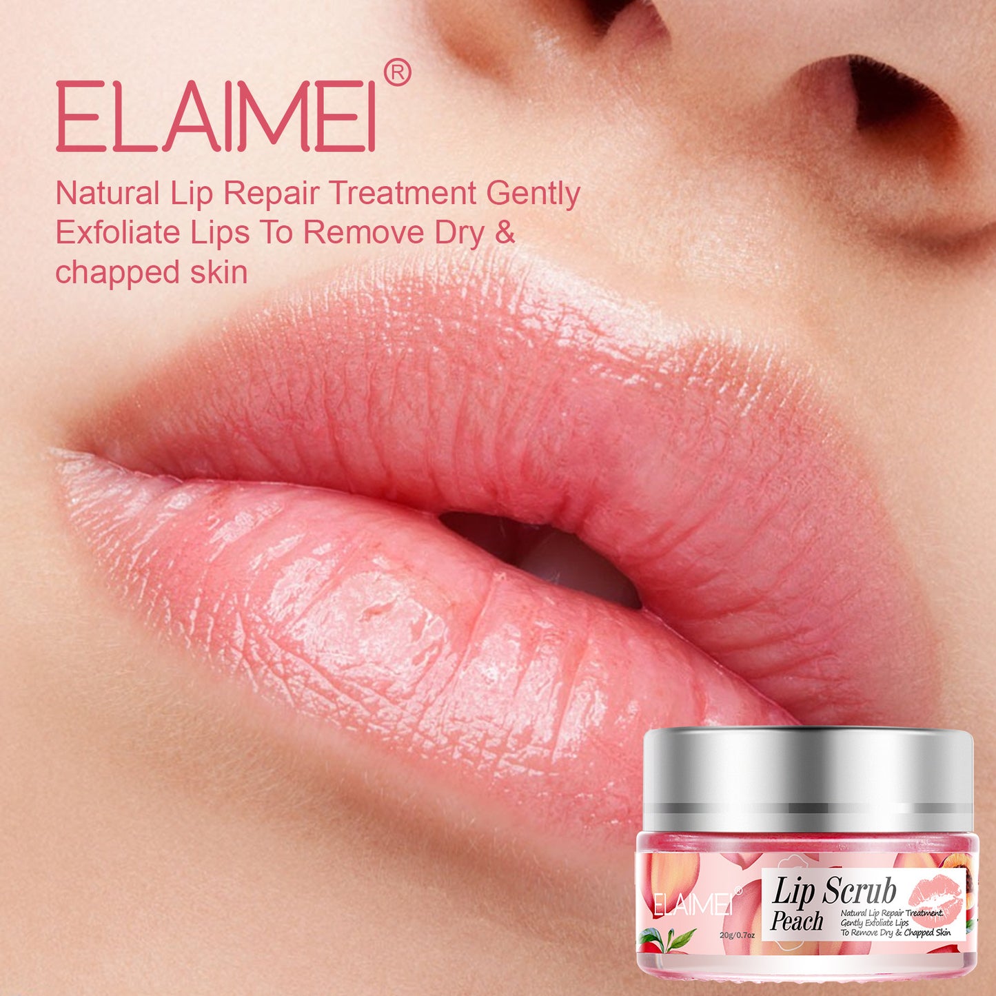 ELAIMEI - Lip Scrub Exfoliator and Moisturizer-Lip Repair for Chapped Dry Lips