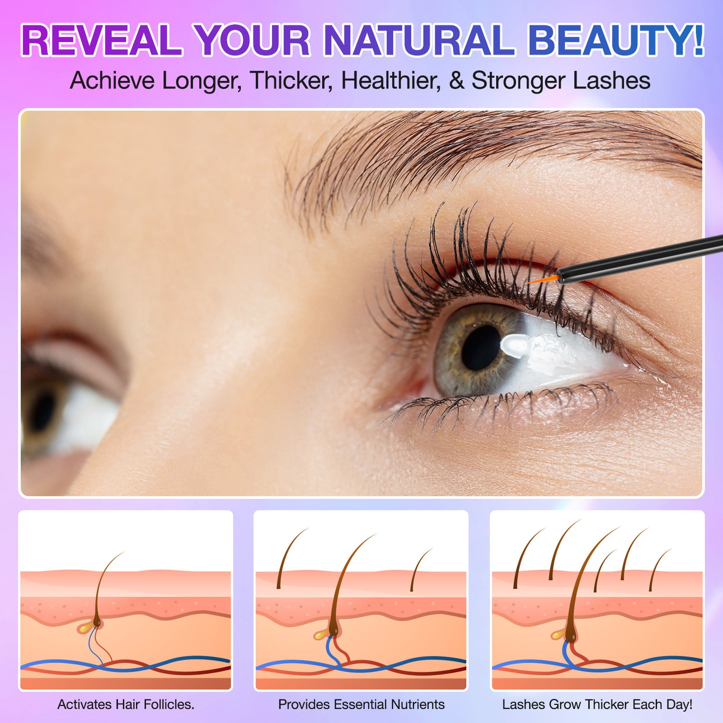 IKZEE - Eyelash Serum For Fuller Longer Lashes - Eyelash Serum