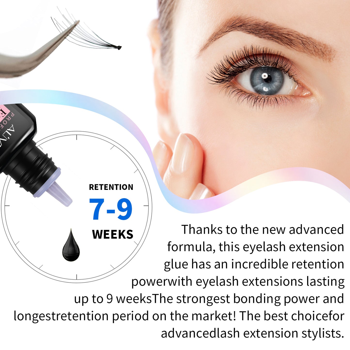 ELAIMEI - Eyelash Extension Glue- Professional Lash Extension Glue Strong Ultra Hold