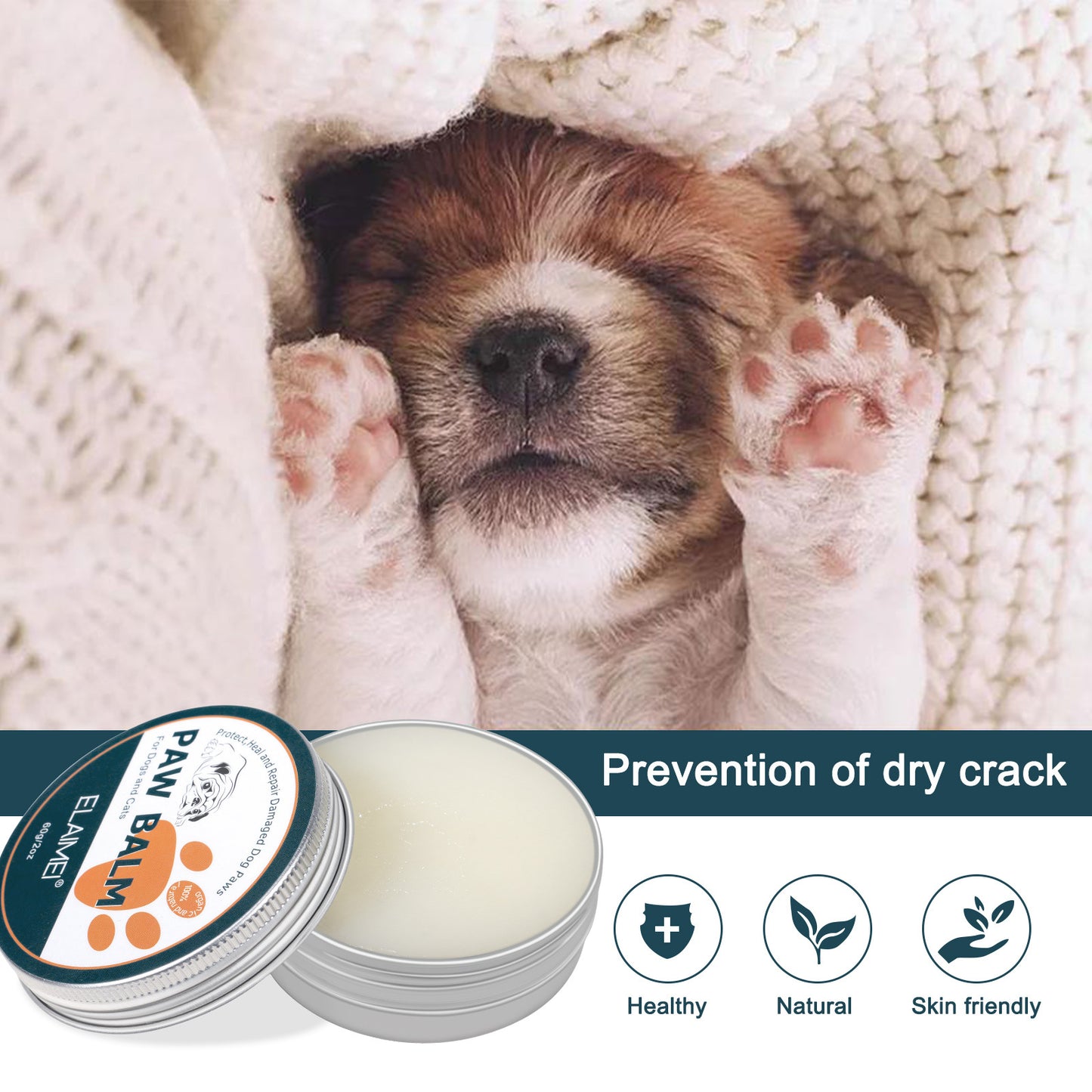 ELAIMEI - Paw Balm -Cats and Dogs-Paw Cream Repair Dry Cracked Damaged Paws