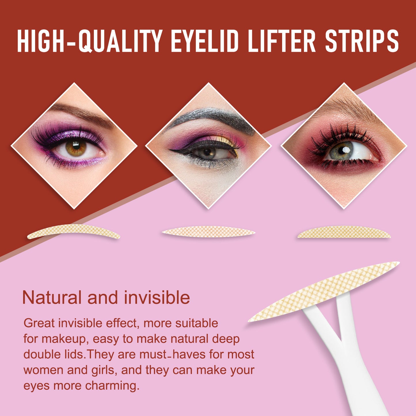 ELAIMEI - Invisible Double Eyelid Lifter Strips Tape Sticker-Waterproof 480-Piece