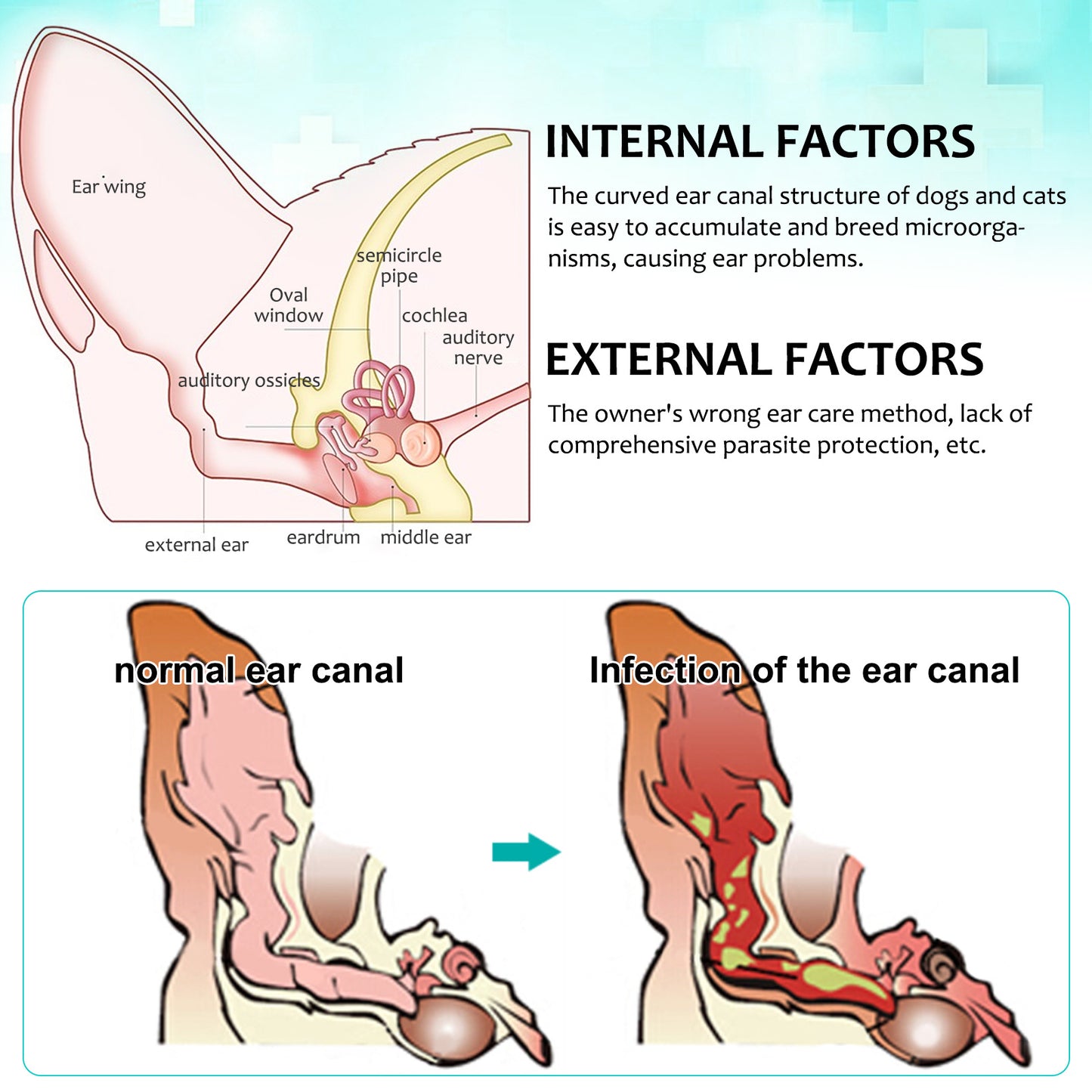 ELAIMEI - Ear Mite Treatment For Pets -Kills Ear Mite on Contact-Contains Aloe