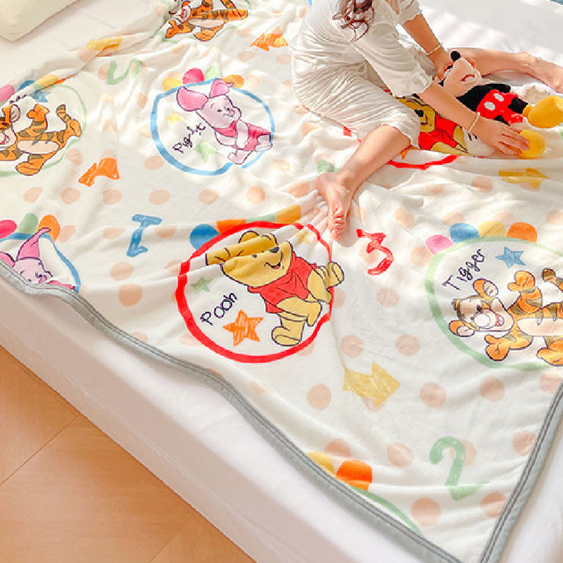 Disney Cartoon Thickened Milk Velvet Blanket 150 x 200cm - Winnie