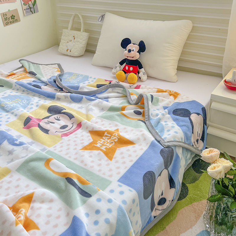 Disney Cartoon Thickened Milk Velvet Blanket 110 x 150cm - Mickey Mouse