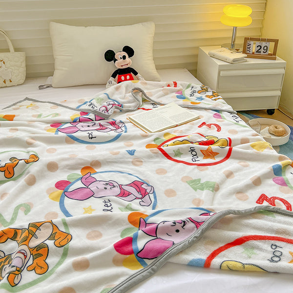 Disney Cartoon Thickened Milk Velvet Blanket 110 x 150cm - Winnie