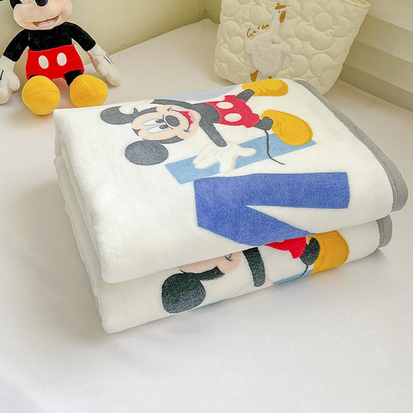 Disney Cartoon Thickened Milk Velvet Blanket 110 x 150cm - Mickey Letters