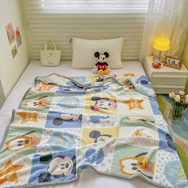 Disney Cartoon Thickened Milk Velvet Blanket 150 x 200cm - Mickey Mouse