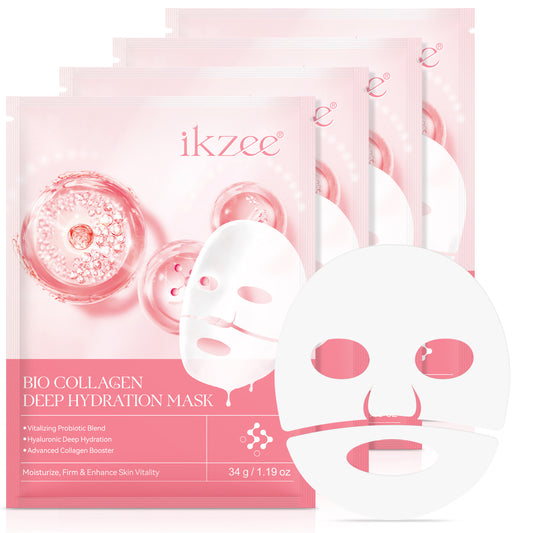 IKZEE- Collagen Hydrating Hydrogel Mask Moisturizing Lifting Firming Wrinkle 4 Piece