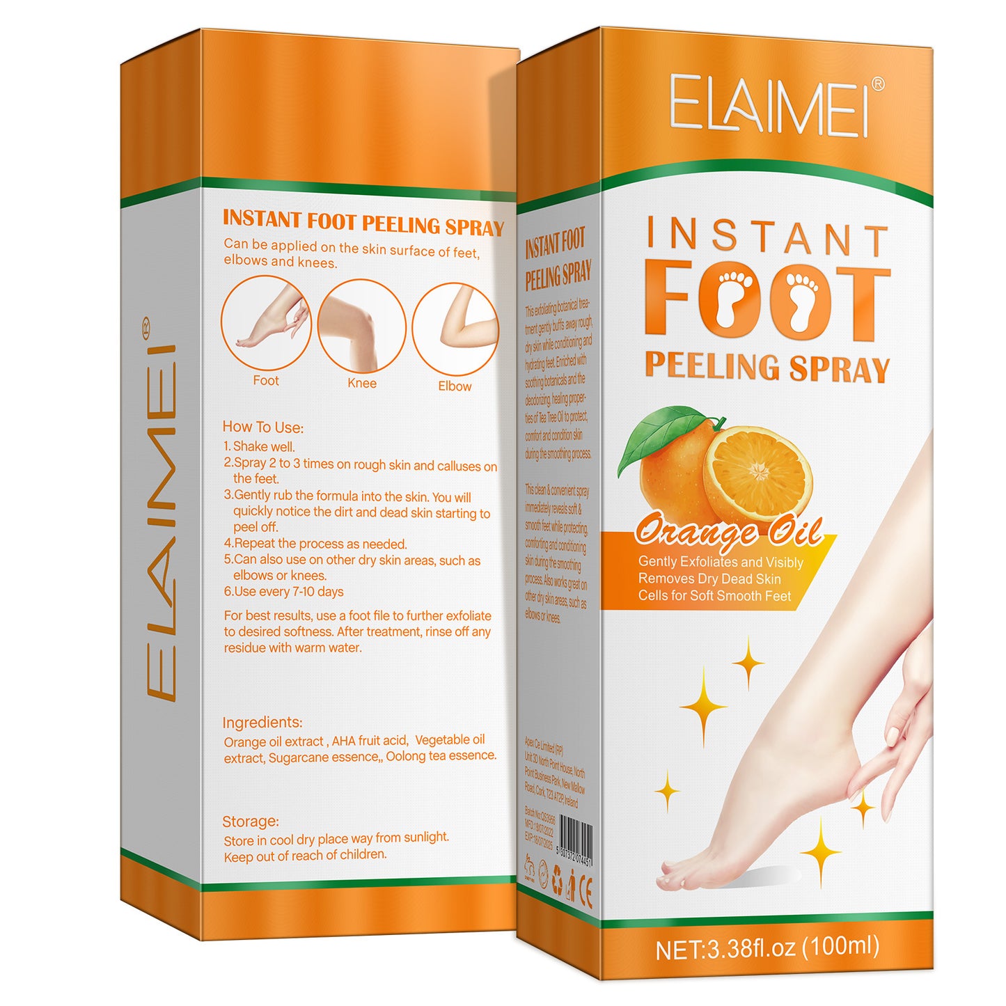 ELAIMEI - Instant Foot Peeling Spray-Exfoliates and Removes Dry Dead Skin Cells-100ml