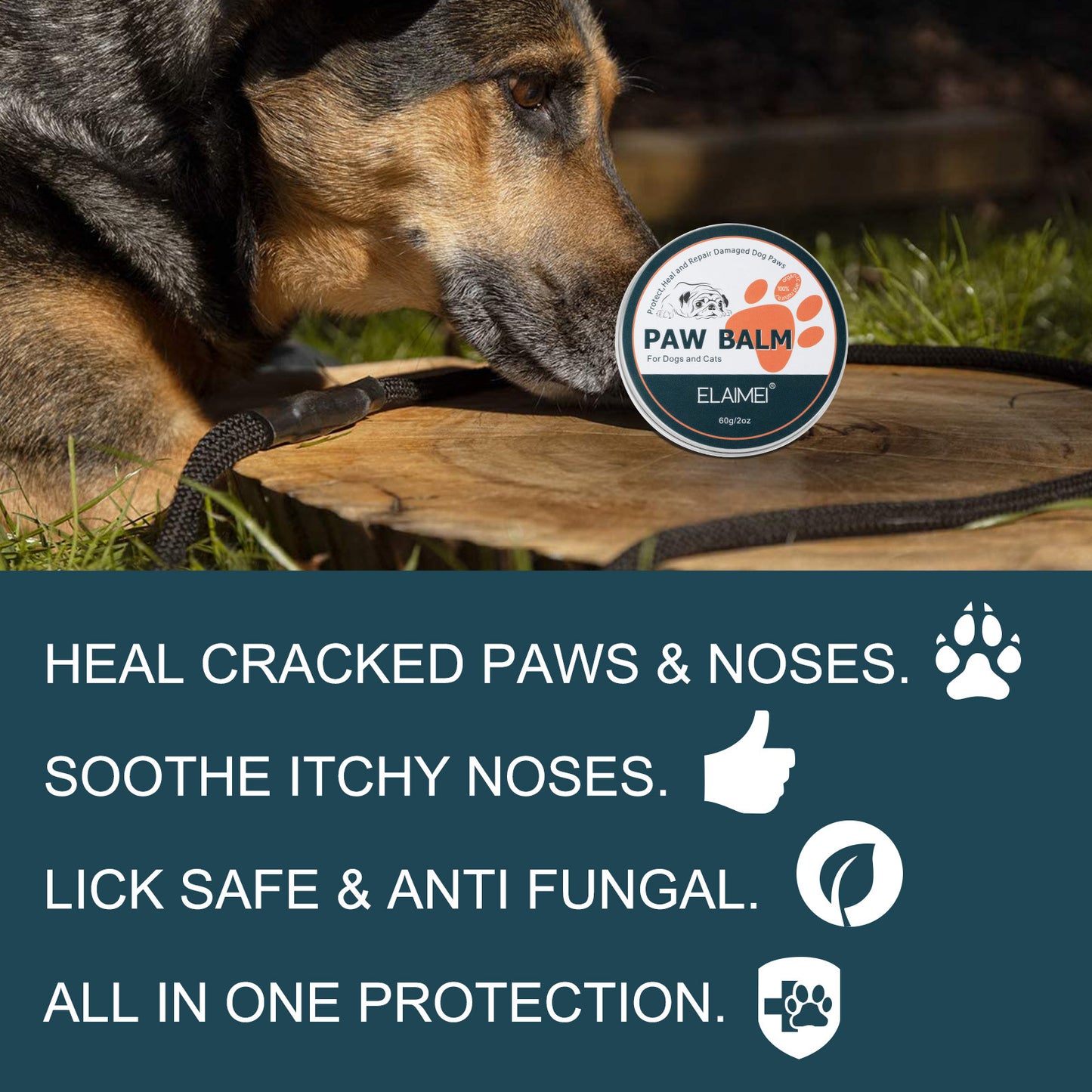 ELAIMEI - Paw Balm -Cats and Dogs-Paw Cream Repair Dry Cracked Damaged Paws