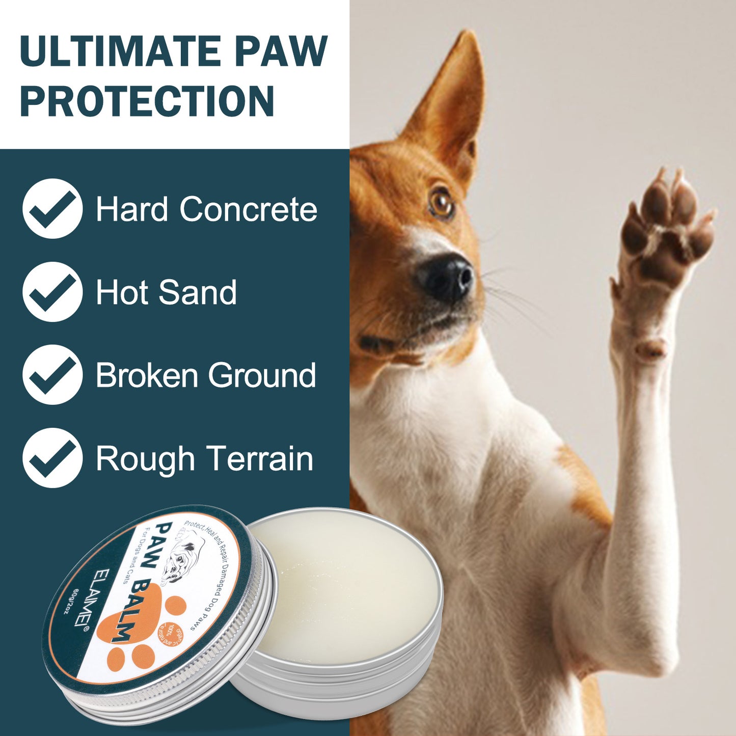 ELAIMEI - Paw Balm -Cats and Dogs-Paw Cream Repair Dry Cracked Damaged Paws