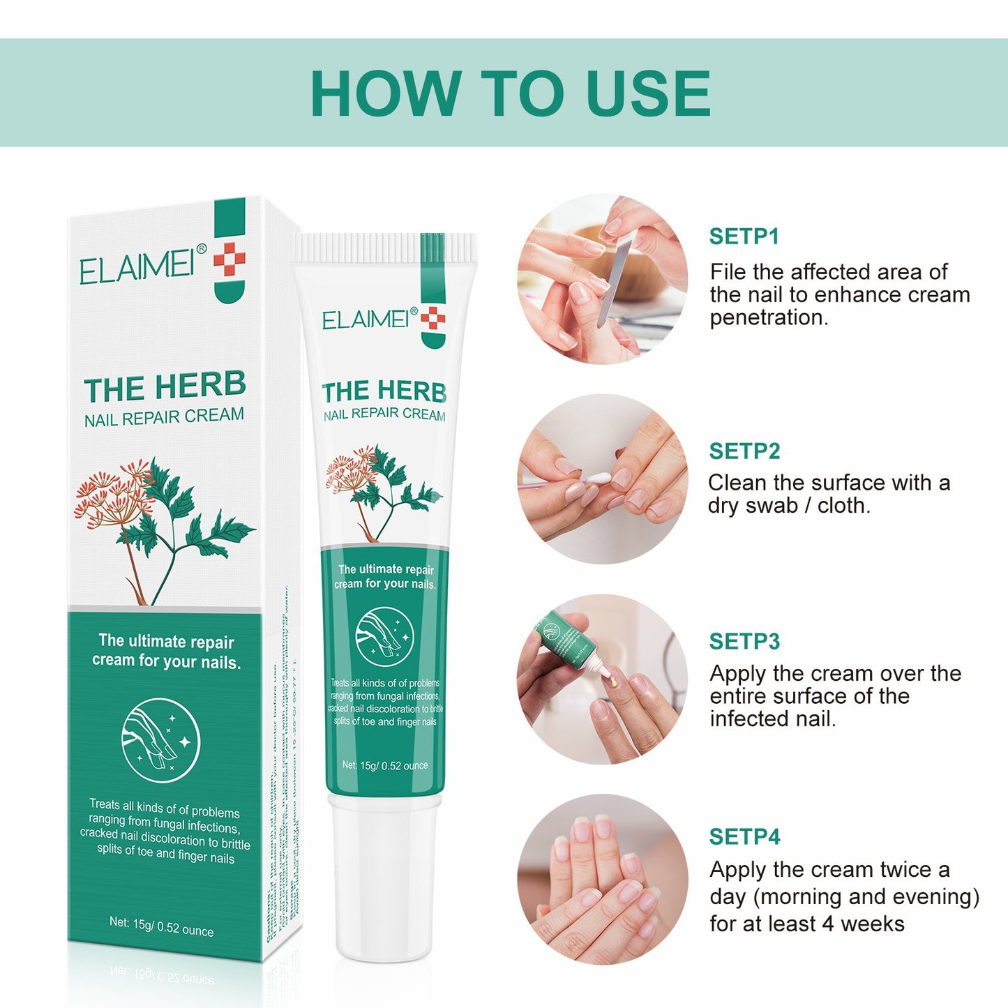 ELAIMEI - The Herb-Nail Repair Cream-Ultimate Repair Cream for Nails- Treat Nails