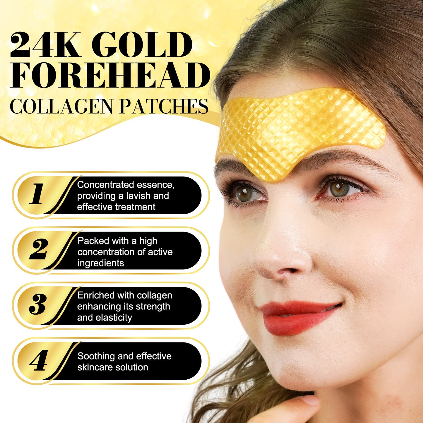 ELAIMEI - Gold Collagen Forehead Wrinkle Patch Reduces Fine Lines