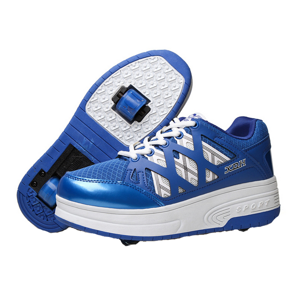 Funky Double-Wheeled Roller Heelys Sneaker Shoes/Blue